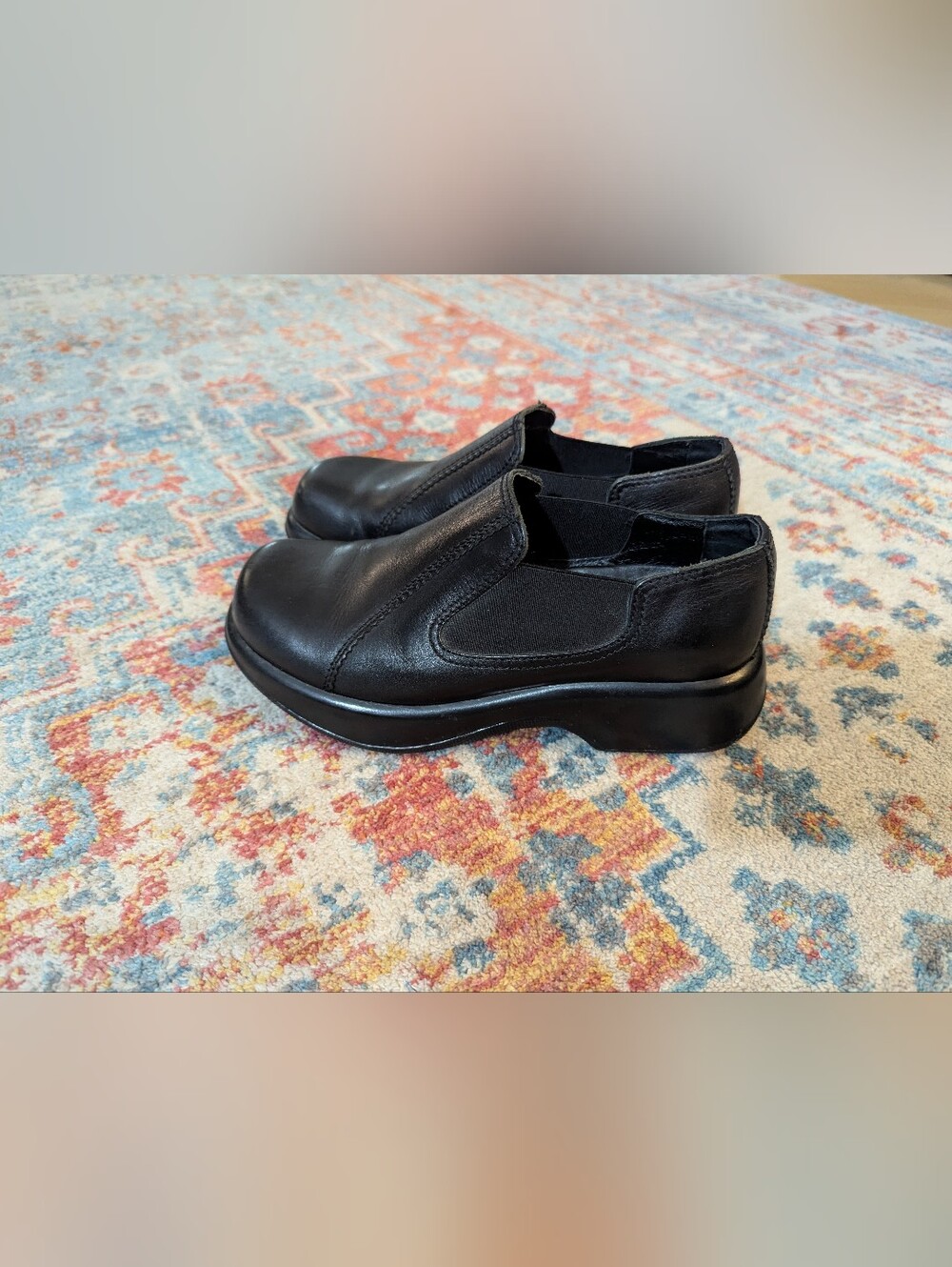 Dansko Jocelyn Leather Clog Shoes Women's Size 38 US 7.5/8 Black Portugal